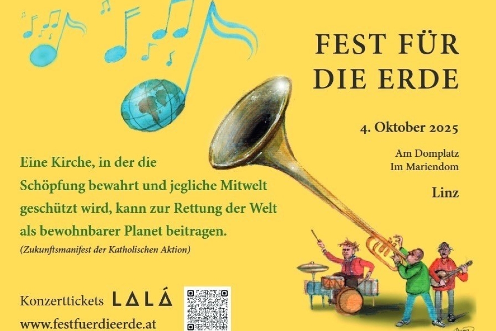 Logo und Einladungskarte für das Fest für die Erde